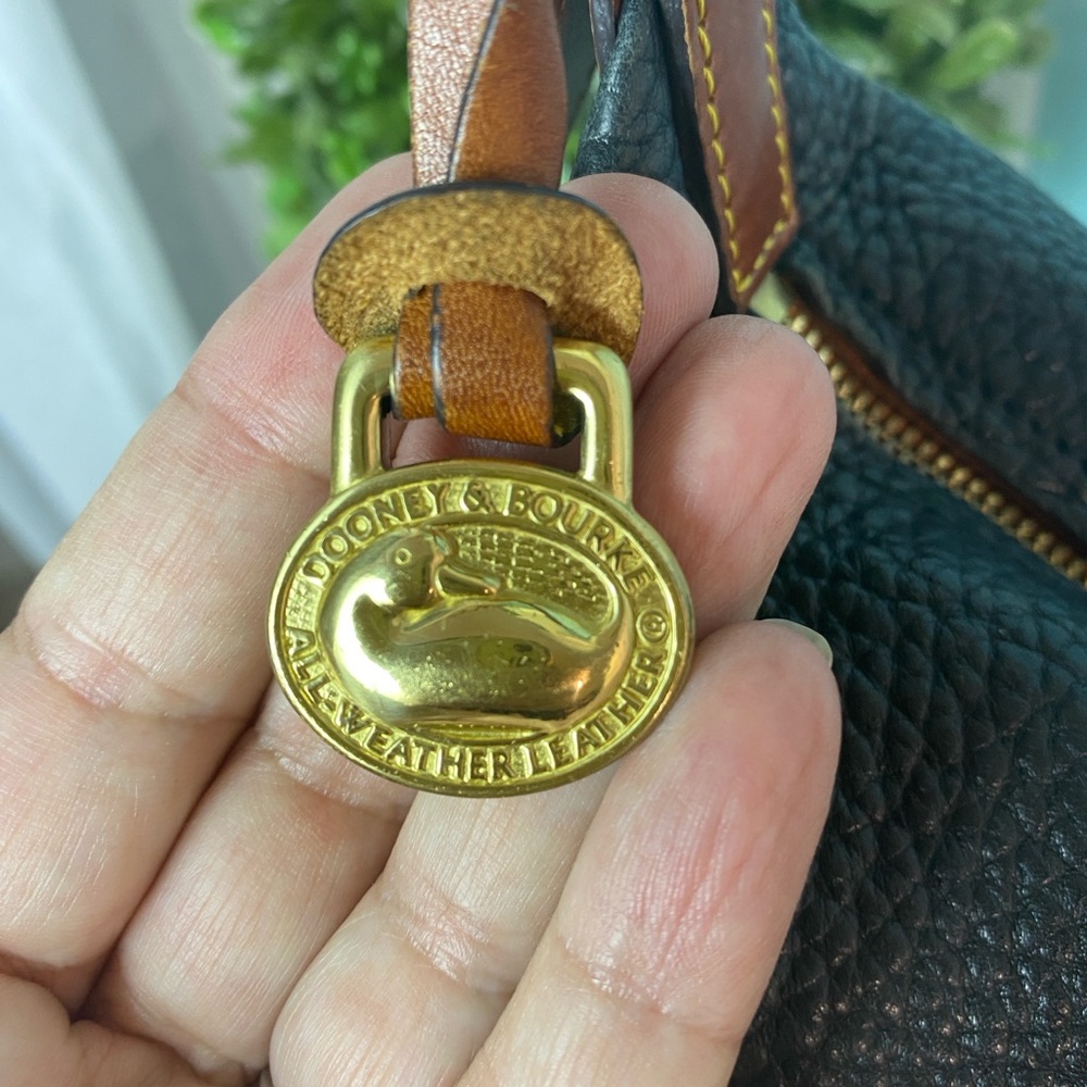 Dooney & Bourke Black and Brown Hobo Bag - Picture 3 of 9